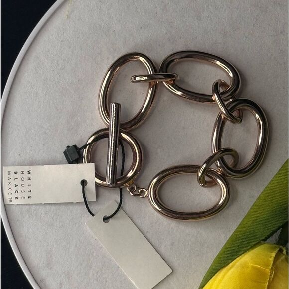 White House Black Market Bracelet  Rose Gold with Toggle Closure - Picture 10 of 13